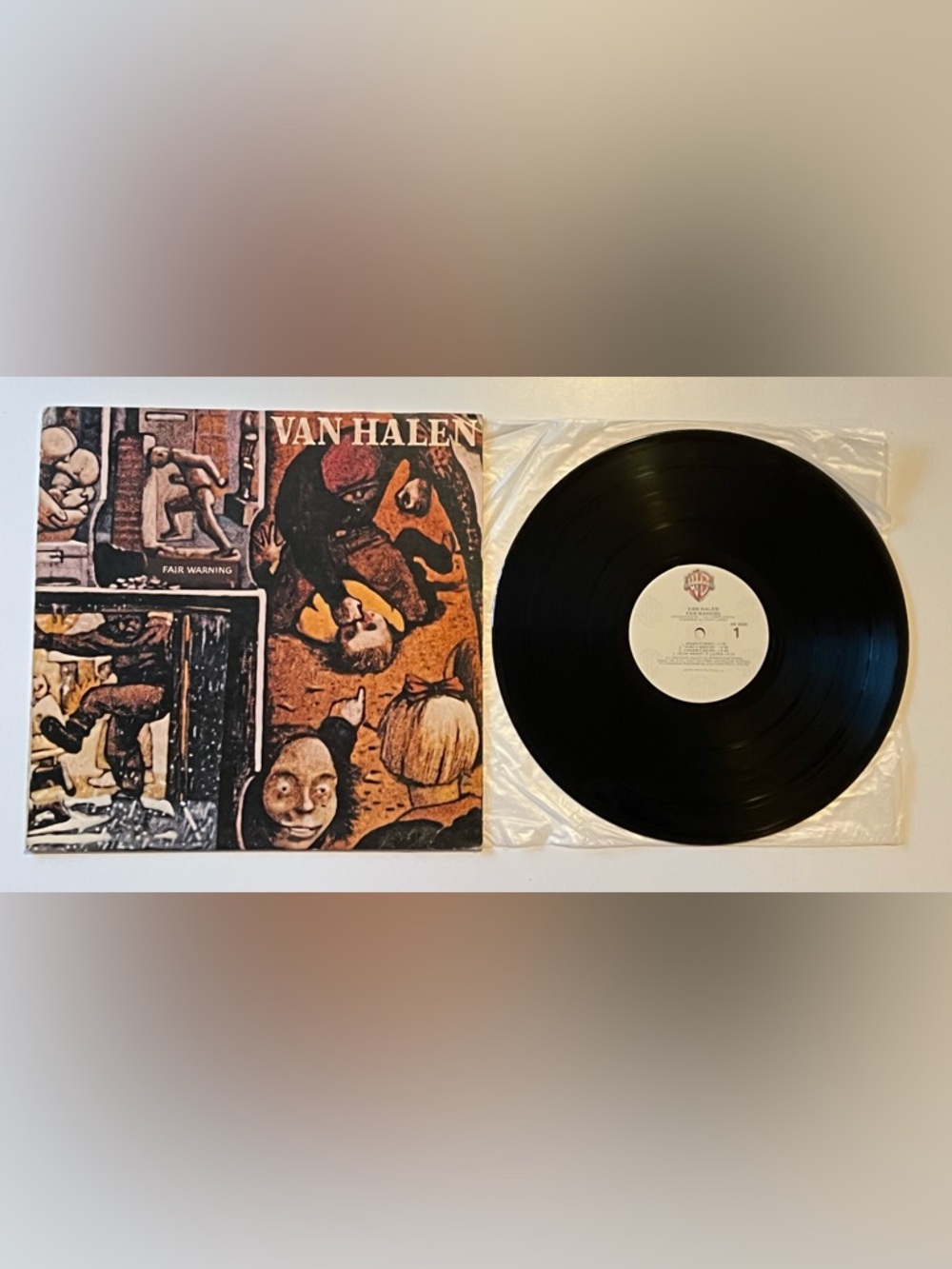 Van Halen Fair Warning LP 1981 US Warner Bros HS 3540 EX/EX Clean Copy